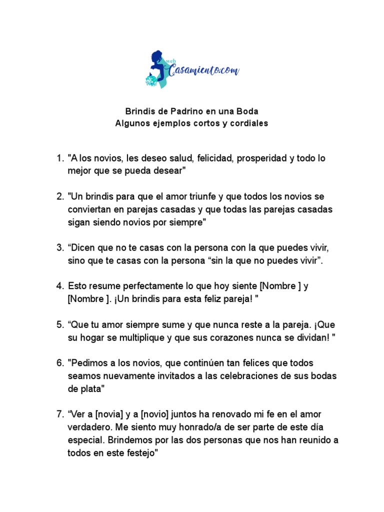 Brindis de Padrino Cordiales | PDF, image size:768x1024