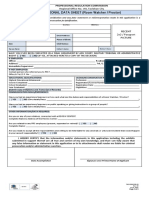 PERSONAL DATA SHEET (Room Watcher / Proctor) : Regional Office No. VIII, Tacloban City