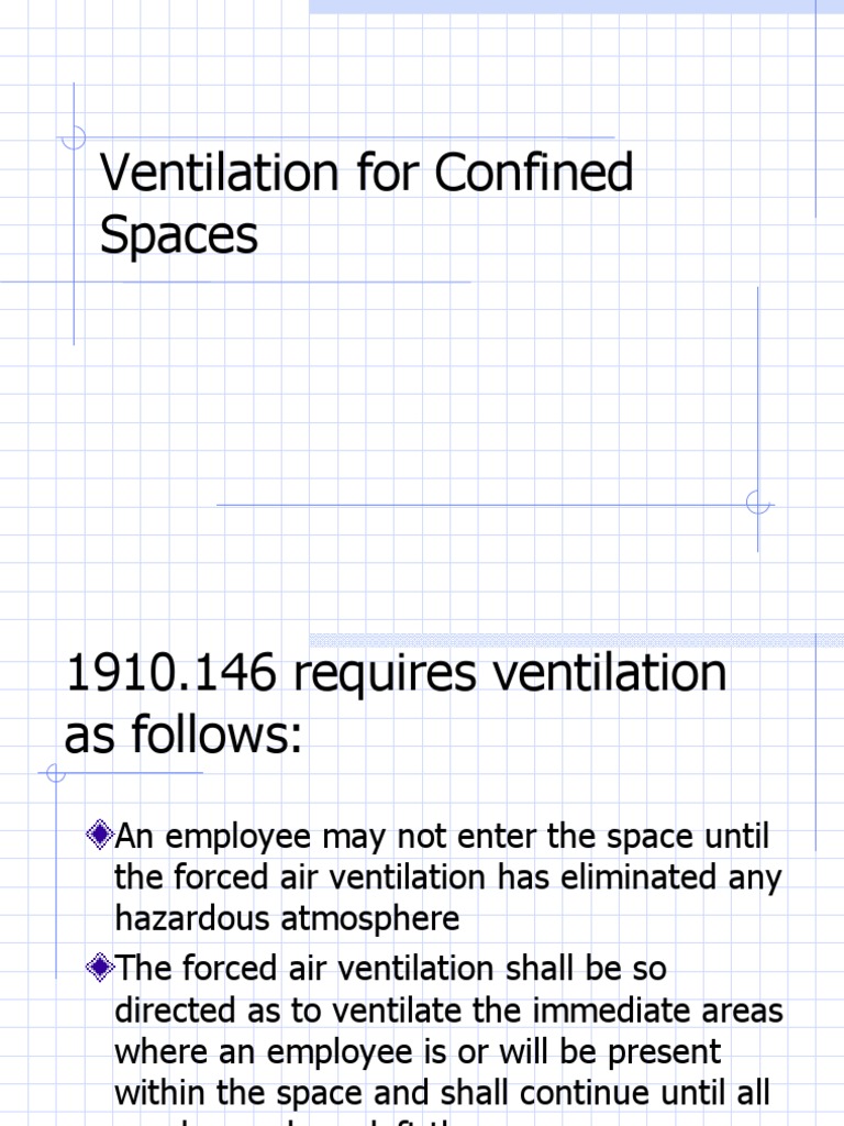 Ventilation For Confined Spaces PDF Ventilation (Architecture