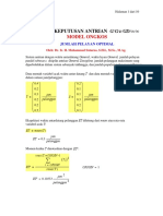 Model Keputusan Antrian G/G/C/GD Model Ongkos Dengan Dimensi