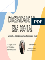 Apresentação para Conferência para Oficina Webinar Sobre Diversidade Com Forma Orgânica em Branco, Rosa, Azul e Amarelo