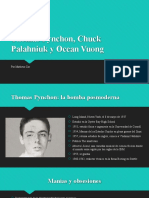 Thomas Pynchon, Chuck Palahniuk y Ocean Vuong
