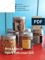 Varian & Price List Papier & Herbs Januari 2020: Papierherbs +628122753458