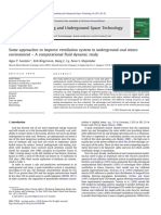 Some Approaches To Improve Ventilation System in Underground Coal Mines Environment Â " A Computational Fluid Dynamic Study