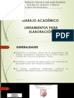 Lineamientos para Elaborar Trabajo Académico - Grados y Titulos Upsjb