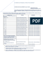 Proceso de Matricula 2022