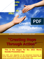 World Suicide Prevention Day Slogan Creating Hope Through Action
