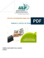 Semana 3. Capital de Trabajo: Fin-370-110-Finanzas para Los Negocios