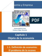 Economía y Empresa: Universidad de Lima Profesor Dilger Alvarado