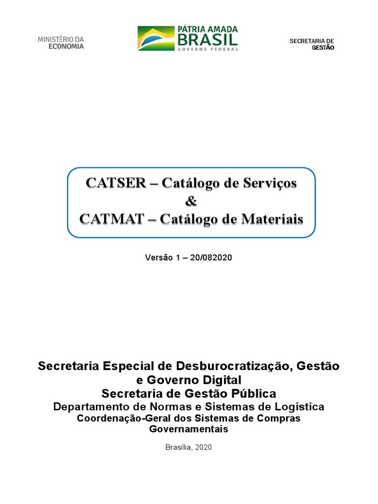 Manual Catmat e Catser 2020 | PDF | Rede de computadores ...