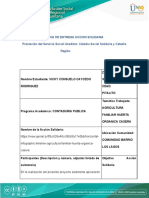 Ficha de Entrega Acción Solidaria.