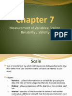 Chapter 7 Scaling, Reliability and Validity - DC181