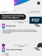 Materi 07 - Mengenal Tag Formatting Pada HTML Bagian 3