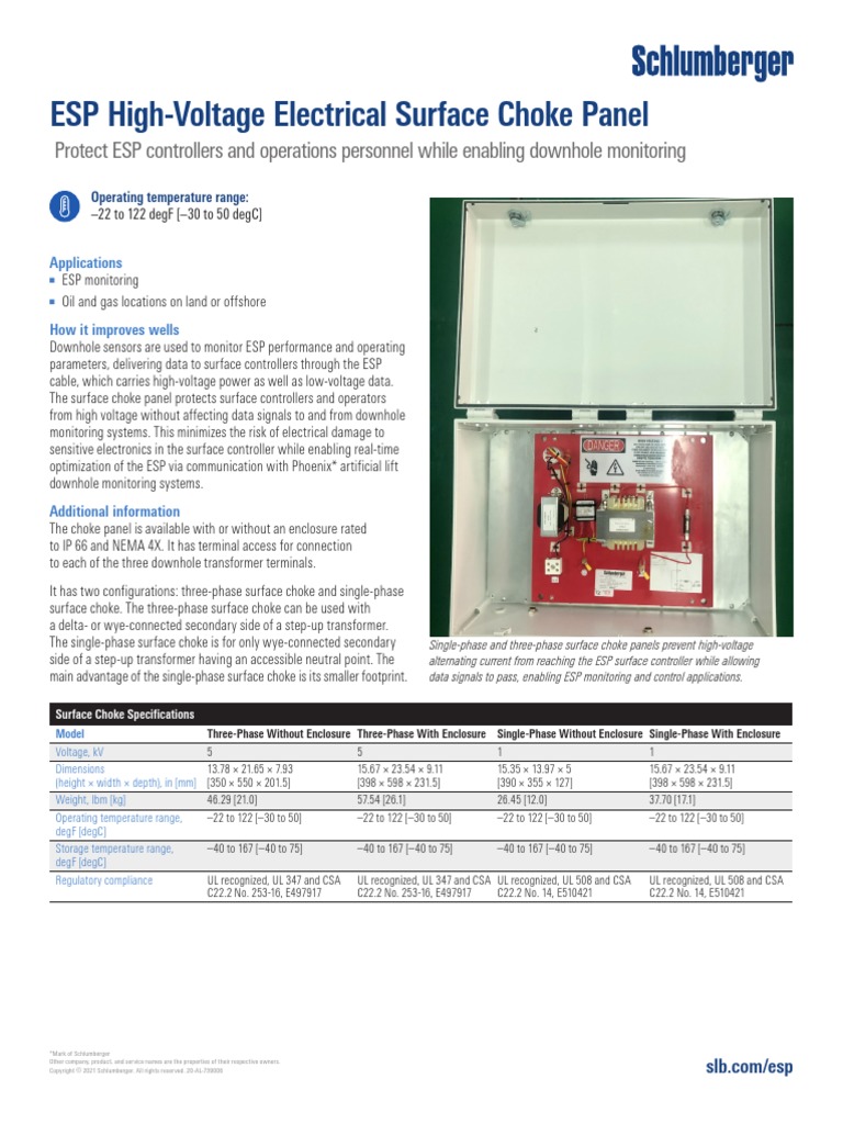ESP High-Voltage Electrical Surface Choke Panel | PDF | High Voltage ...