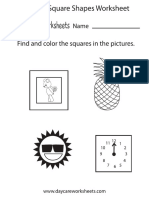 Square Shapes Worksheet