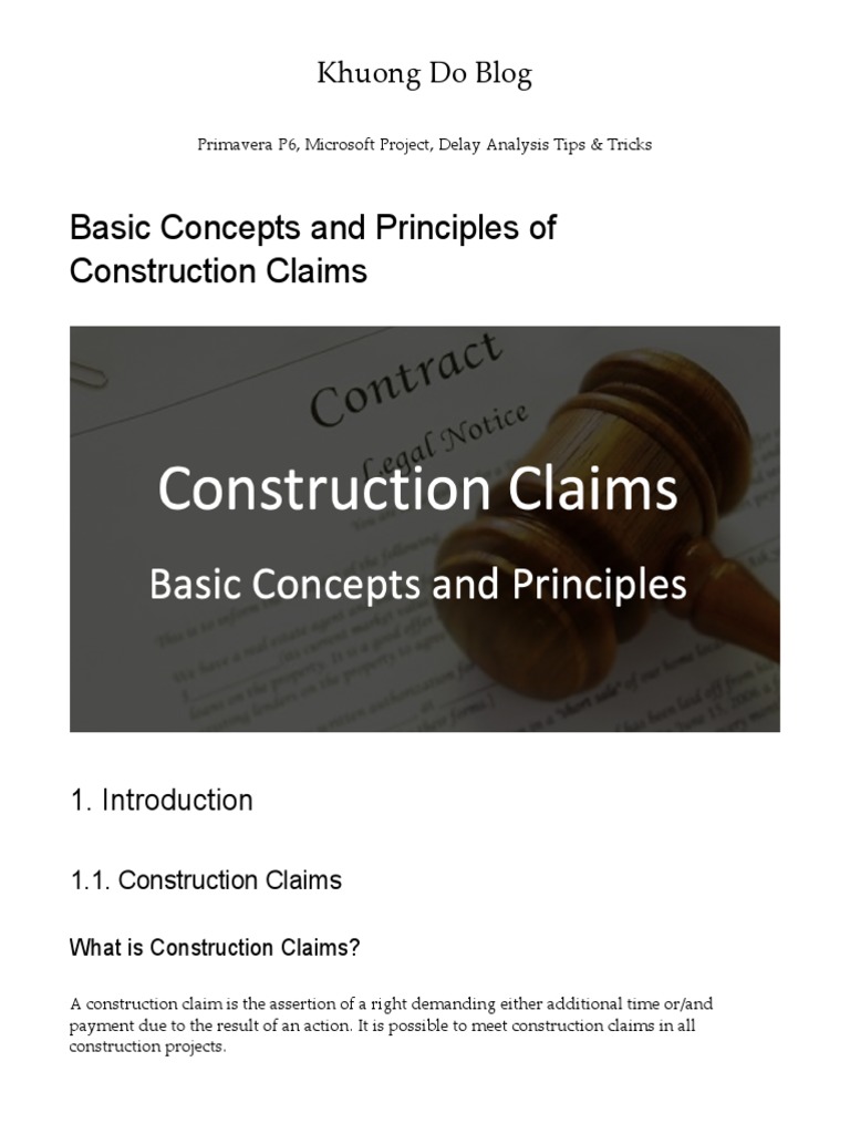 Construction Claims Management Overview | PDF | Procurement | Employment