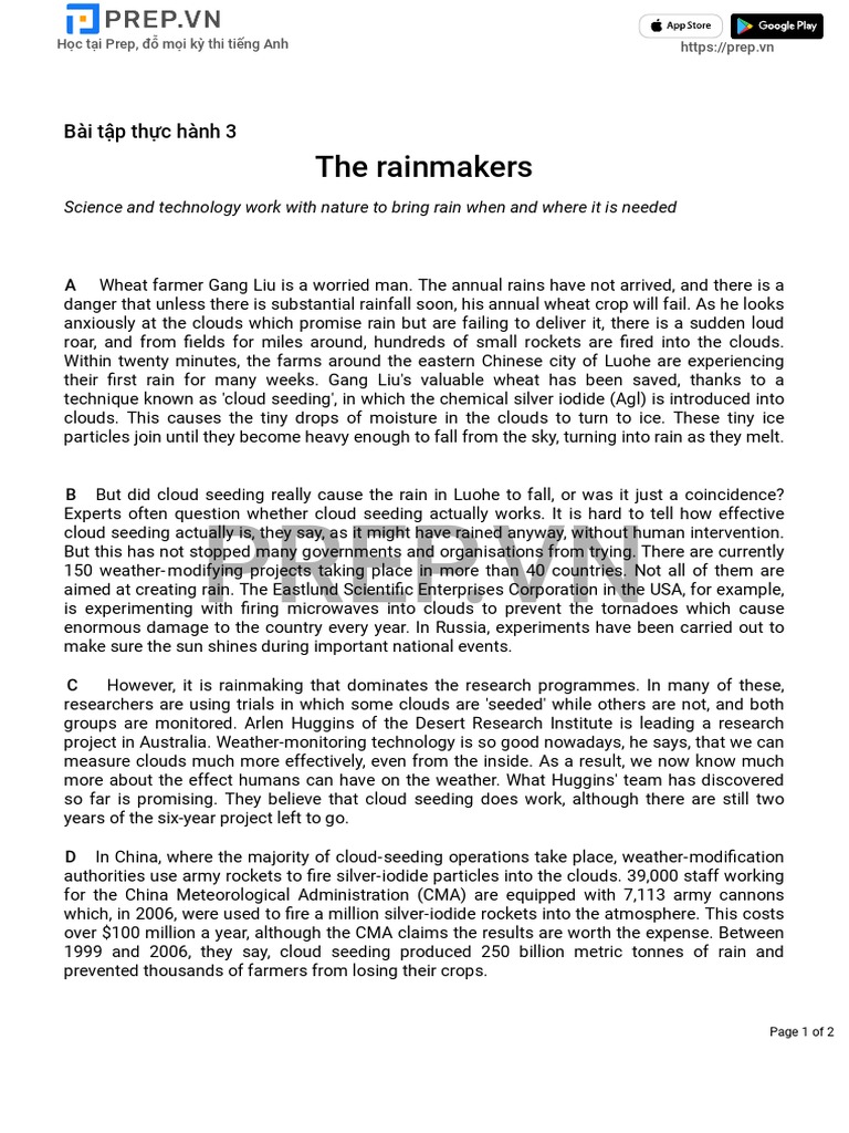 BTTH 3 Skimming PDF Rain Physical Geography