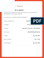Invoice: Invoice Mandiri E-Money