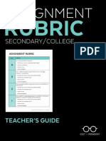 Assignment Rubric Sec Teacher Guide