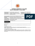 NBU Group Assessment Cover Sheet