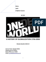 A History of Globalization 1750-2050: Department of History University of Warwick 3 Year Advanced Option Course