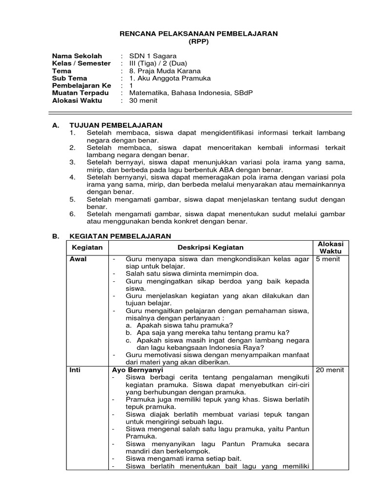 RPP Sekolah Penggerak | PDF
