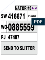 Laminator #3: SW WO-PJ