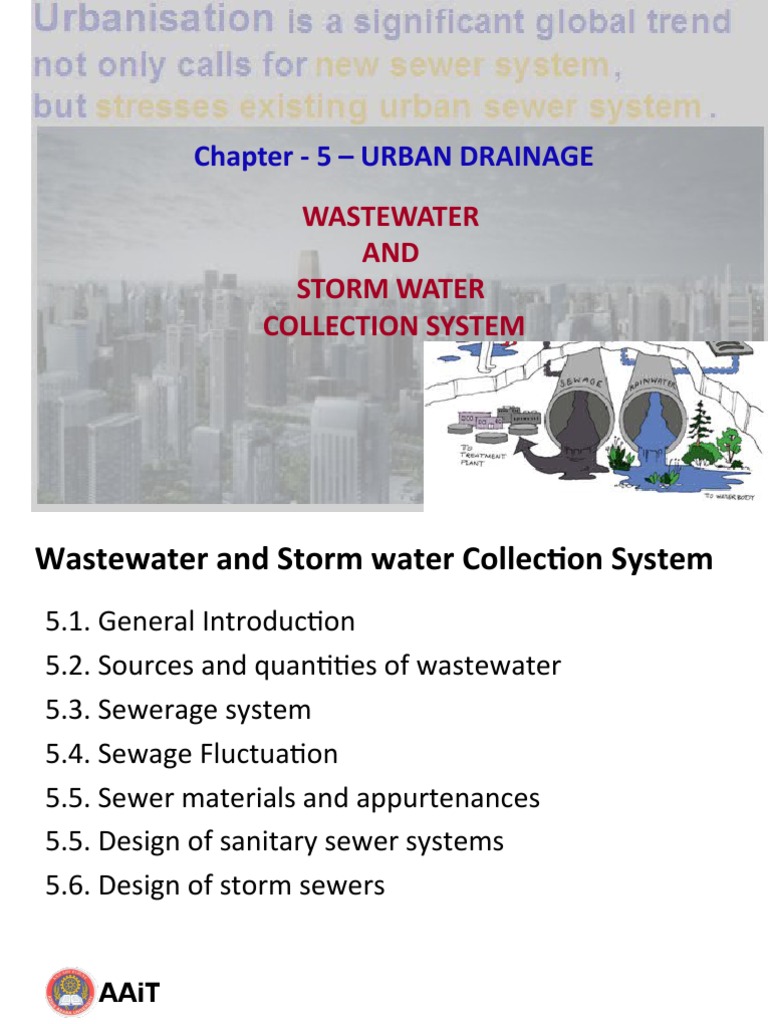 Urban Drainage & Sewer Systems | PDF | Sanitary Sewer | Sewage Treatment