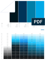 5 Color Palette with HEX, RGB, HSB and CMYK Codes