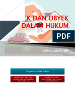 Subyek Dan Obyek Dalam Hukum 1