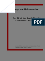 Der Brief Des Lord Chandos - Hugo Von Hofmannsthal