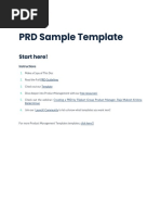 PRD Sample Template: Start Here!