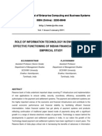 Role of Information Technology in Enhancing The Effective Functioning of Indian Financial System: An Empirical Study