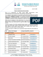 NABH communication matrix updated