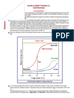 Ductile To Brittle Transition or Cold Shortness