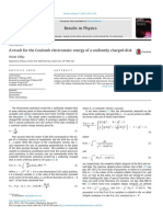 Coulomb Energy of a Charged Disk