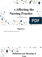 Laws Affecting Nursing Practice