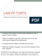 Law of Torts Trespass To Person