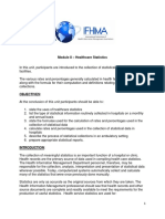 Learning Module NUMBER 8 Healthcare Statistics