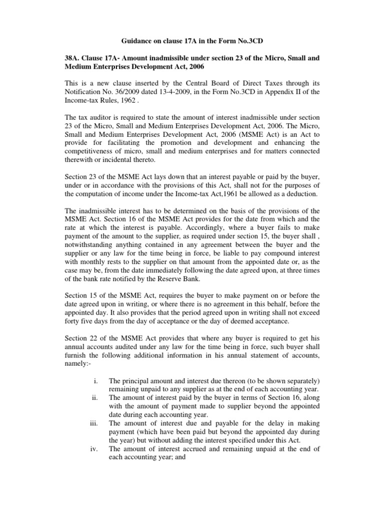 Clause 17A Guidance for Tax Auditors | PDF | Financial Audit | Audit