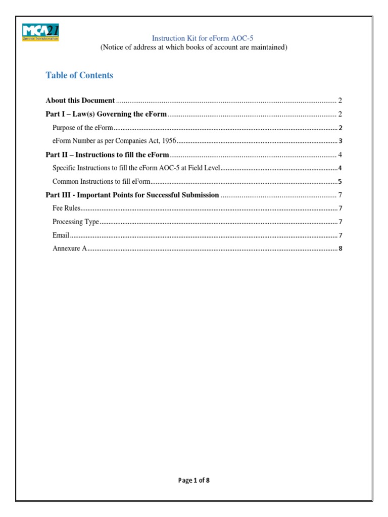 Notice of Address at Which Books of Account Are Maintained PDF Business