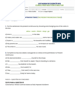 The Present Continuous Tense : Fase I - Fixação