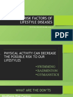 Modifiable lifestyle risk factors and diseases prevented through physical activity