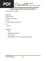 Practical-4:Implementation and Time Analysis of Factorial Program Using Iterative and Recursive Method