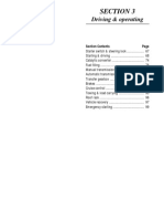 Driving & operating manual section