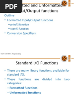 Lecture10!10!11266 - Formatted and Unformatted Input Output Functions