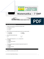 Bank Soal: Matematika - 7 SMP