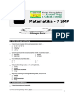 Bank Soal Matematika - 7 SMP Matematika - 7 SMP