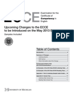 ECCE 2013 Upcoming Changes