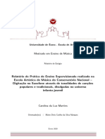 Relatório de Estágio: Ensino de Música no Saxofone através de Canções Populares